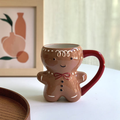 Kawaii Ceramic Gingerbread Mug 300ml