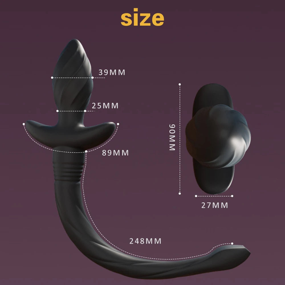 Vibrating Dog Tail Anal Plug – Remote