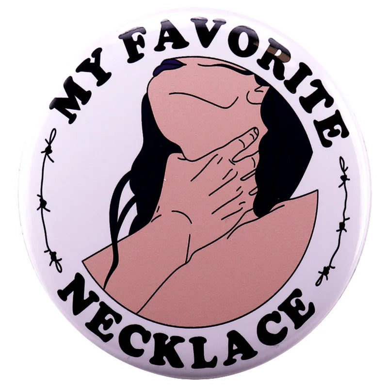 My Favorite Necklace BDSM Button
