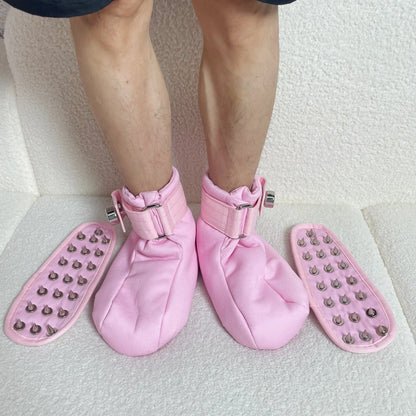 Pink Magnetic Locking Restraint Booties (Small–Large)