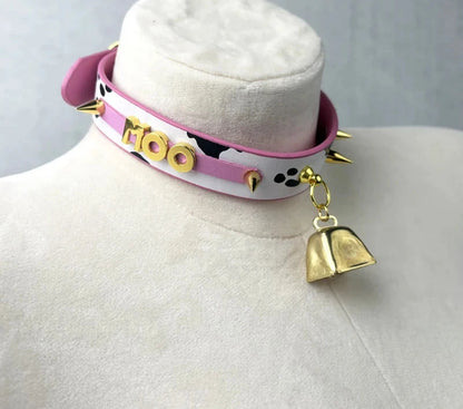 Sexy Moo Moo PU Leather Collar