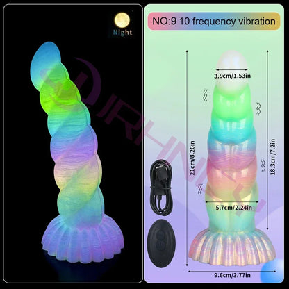 Luminous Fantasy Silicone Vibe Dildo - Puppy's Aesthetics