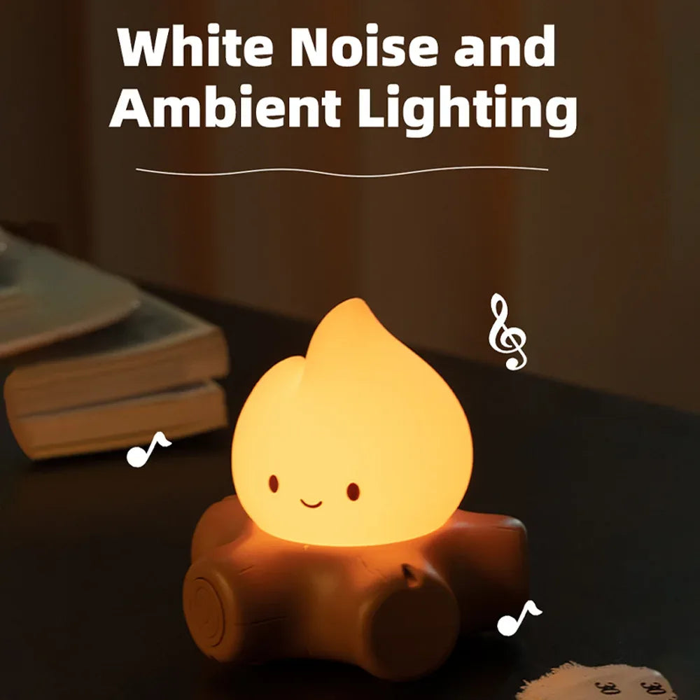 Campfire Night Light With White Noise - Puppy's Aesthetics