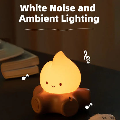 Campfire Night Light With White Noise - Puppy's Aesthetics