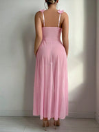 Pink Romance Sheer Lace Night Dress