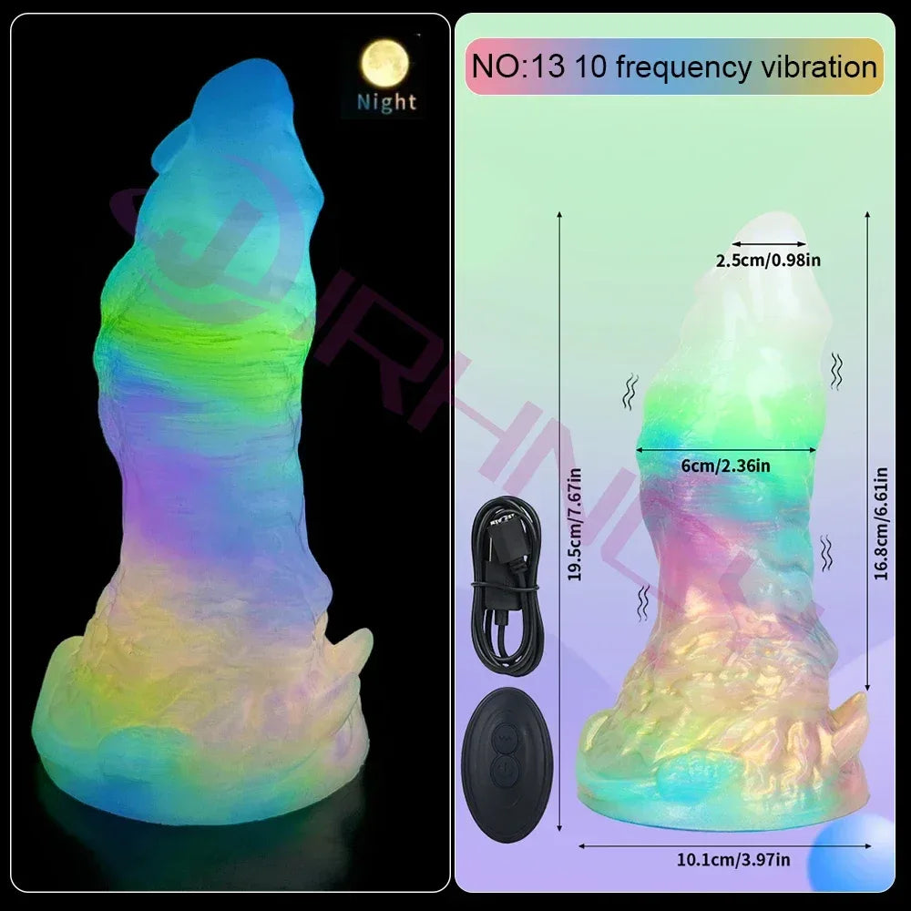 Luminous Fantasy Silicone Vibe Dildo - Puppy's Aesthetics