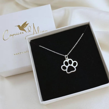 Good Pup Paw Print Necklace