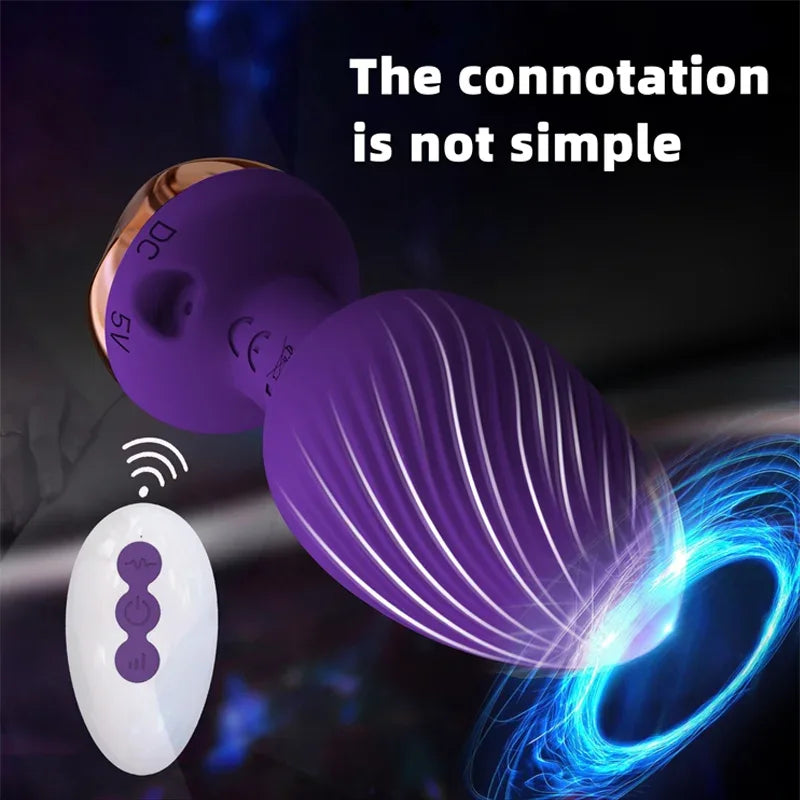 Rose Vibrator Anal Plug Remote-Controlled - Puppy's Aesthetics