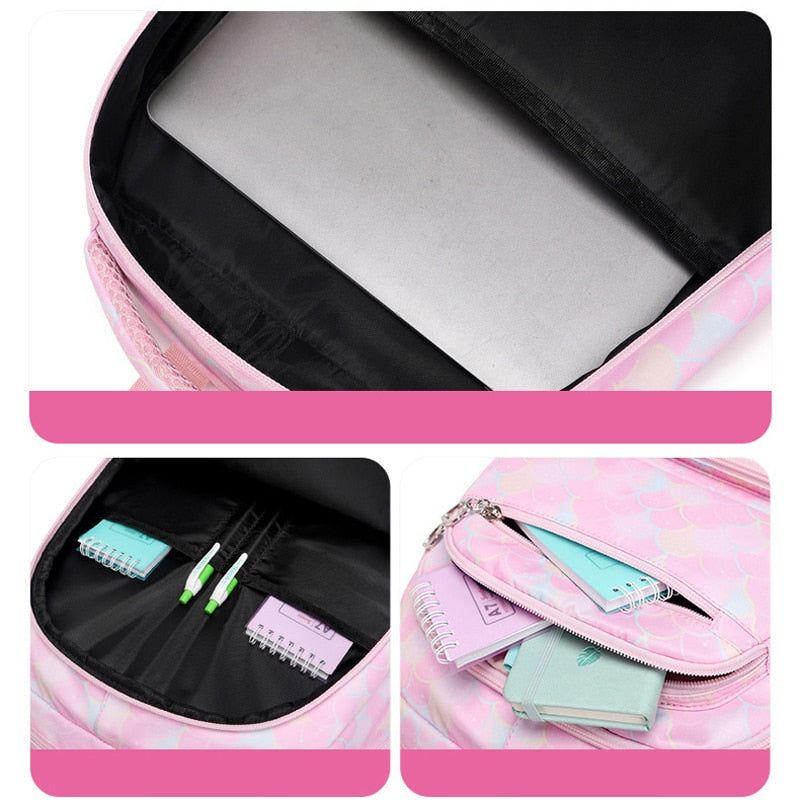3 Pcs/Set Mermaid Backpack (Colors)
