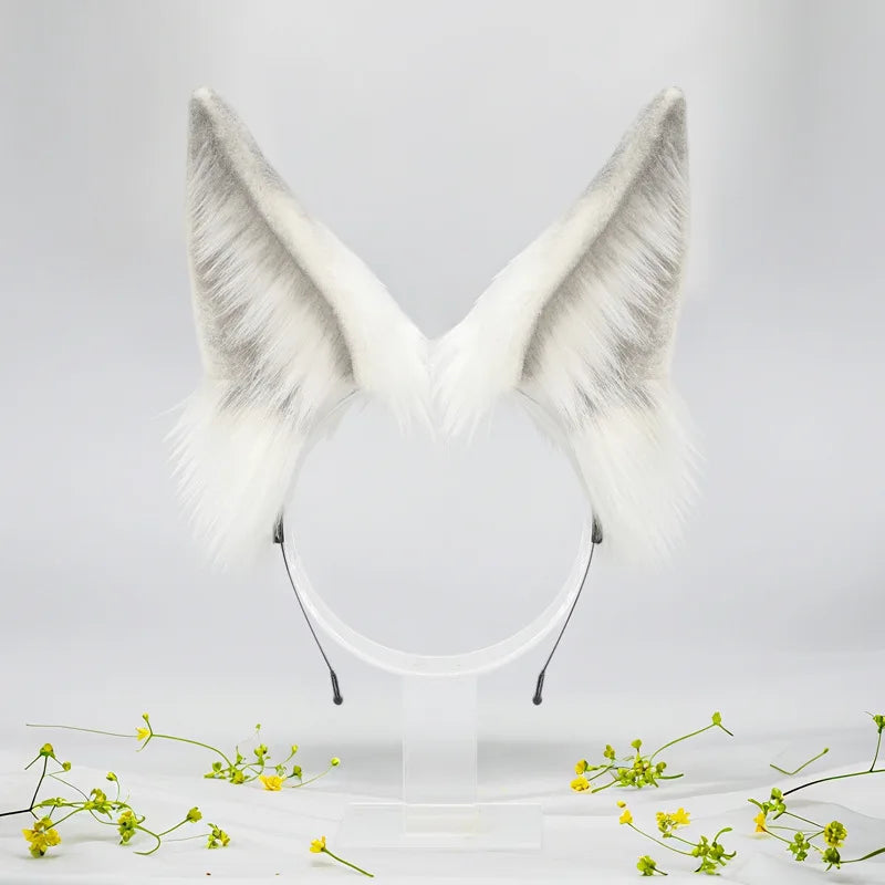 Snowy Arctic Fox Ears Headband