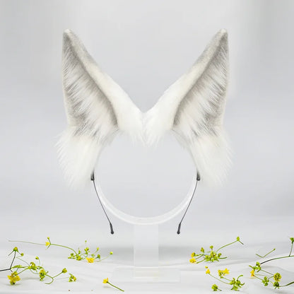 Snowy Arctic Fox Ears Headband