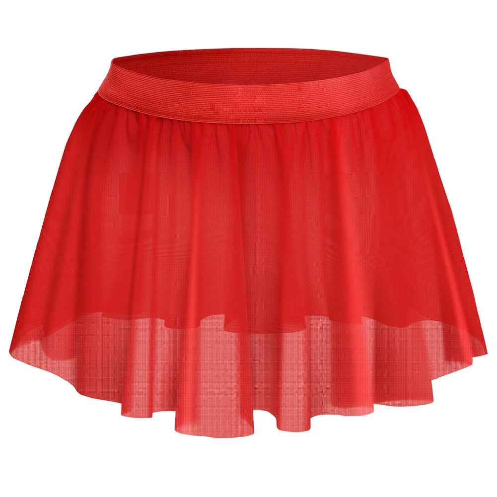 Sissy Mesh Pleated Skirt
