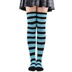 Sweet Stripe Thigh High Stockings (Colors)