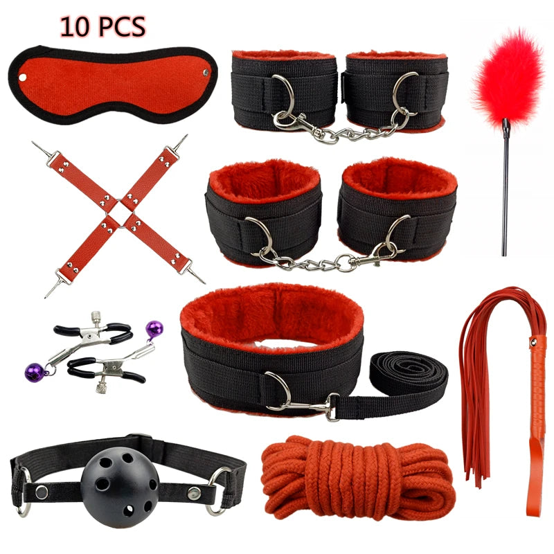 Adult BDSM Erotic Bondage Kit (Colors)