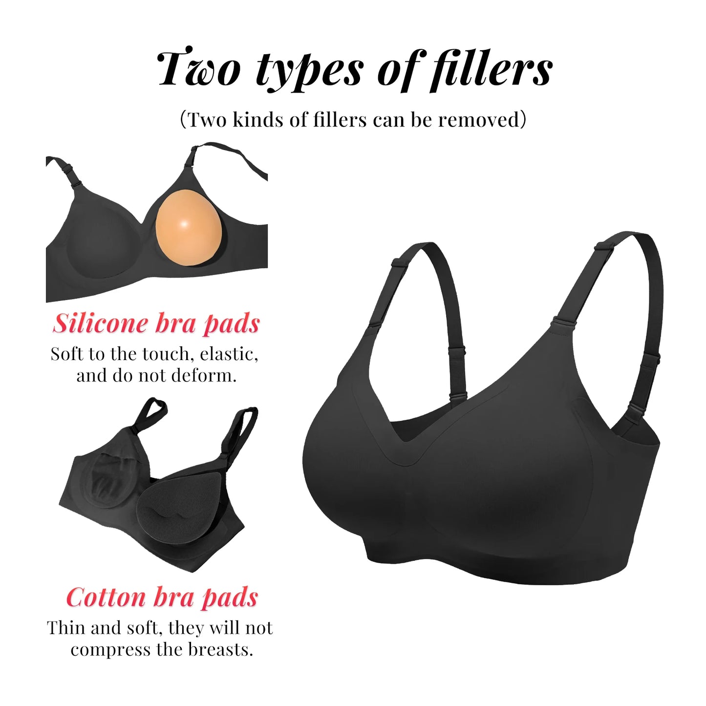 Silicone Gel Breast Forms Bra Set