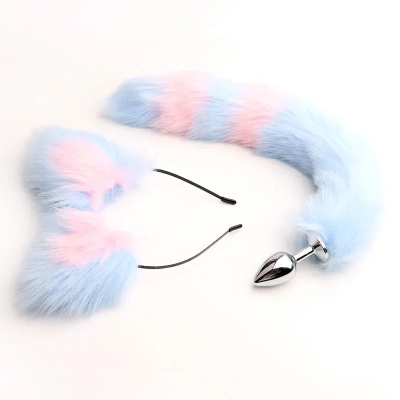 40cm Kawaii Plush Ears & Tail Set (Colors)