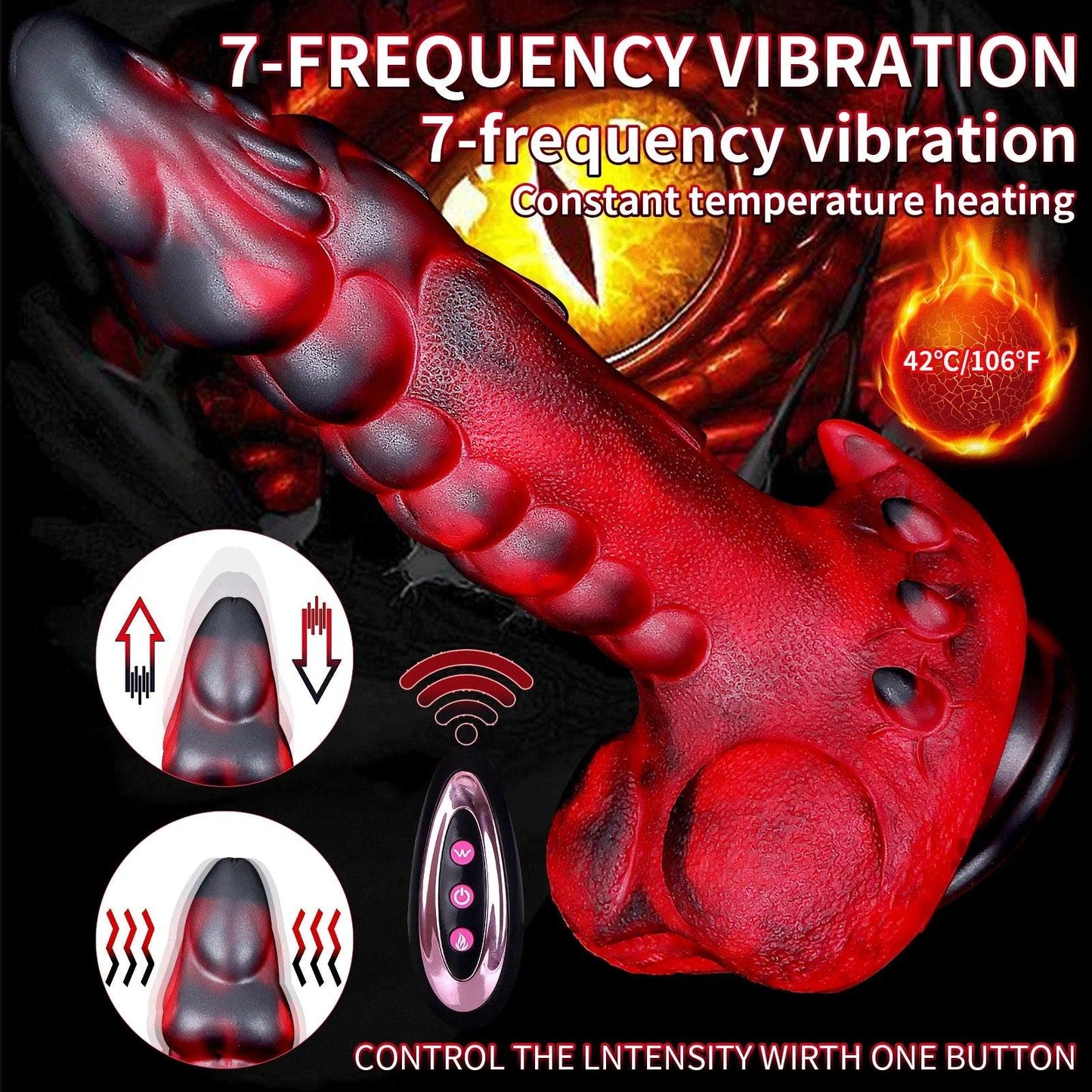 Infernal Ecstasy Dildo – Heated Vibrator - Puppy's Aesthetics