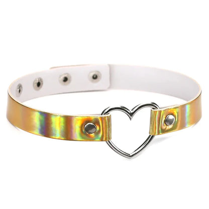 Sweetheart Holographic Heart Collar