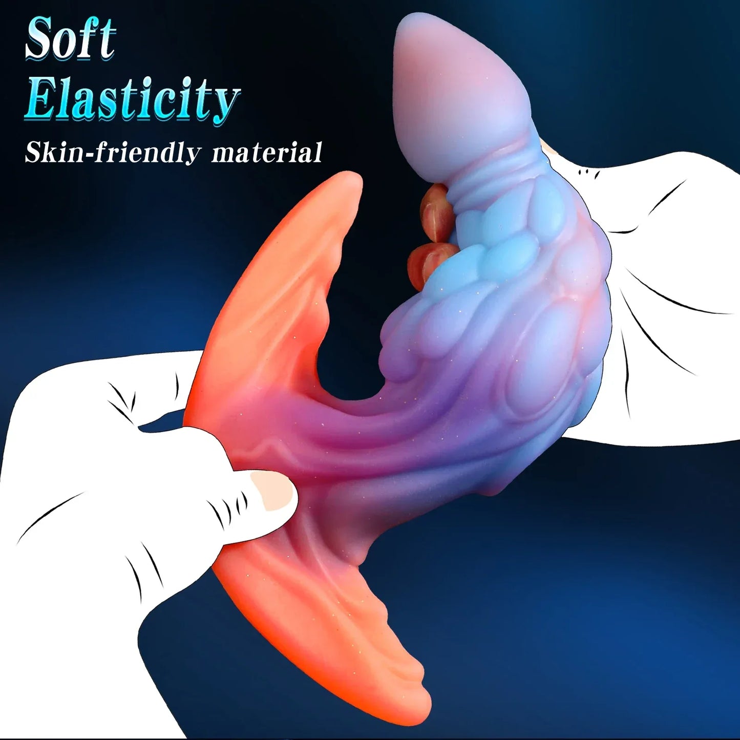 Glow Dragon Silicone Dildo Plug - Puppy's Aesthetics