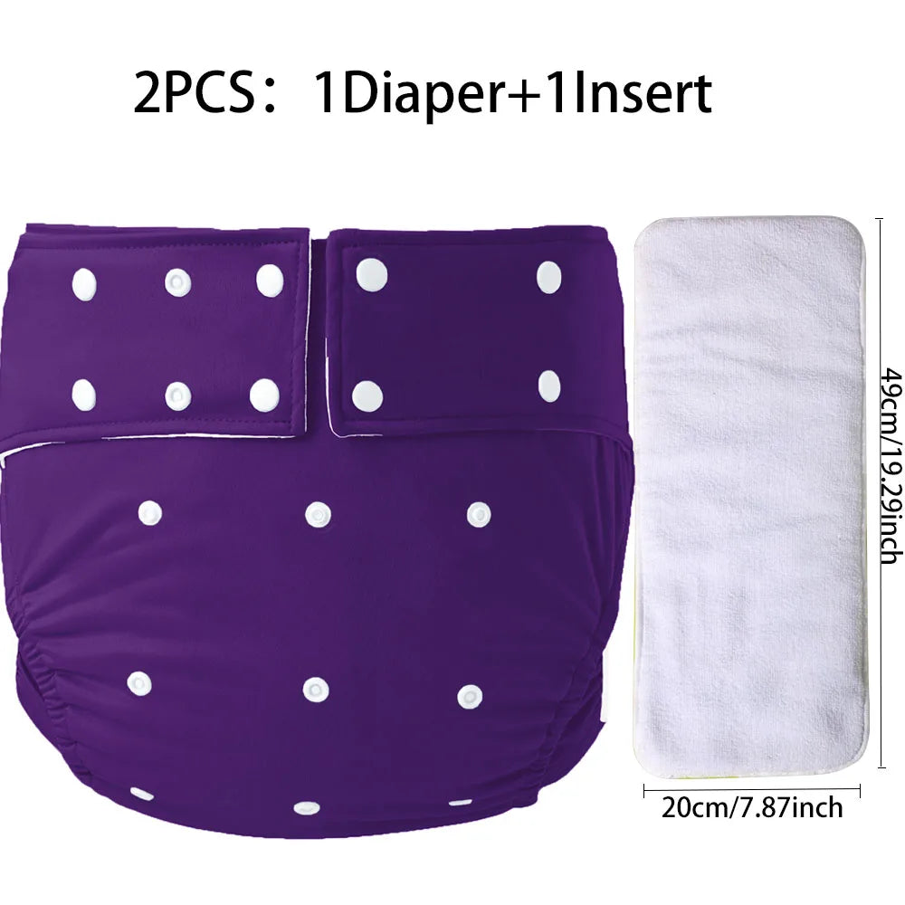 Washable ABDL Cute Cloth Diaper + Insert (Colors)