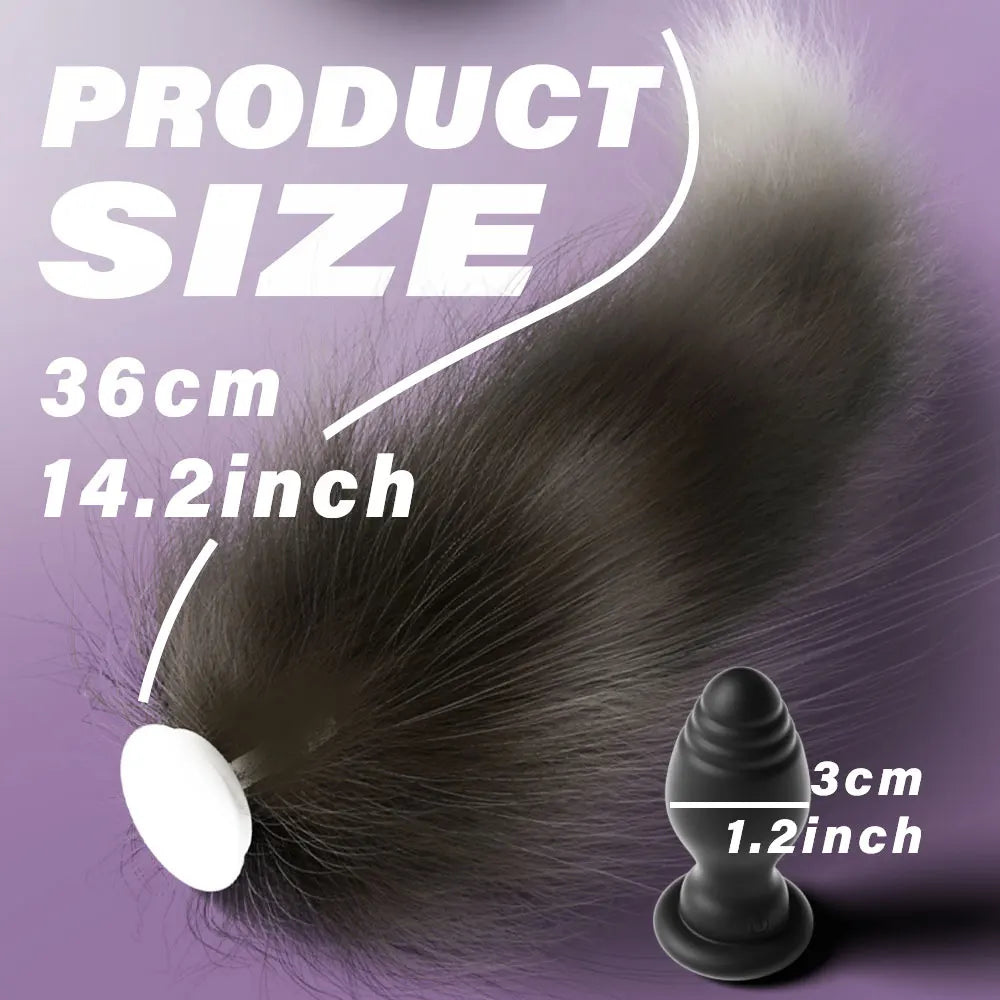 Vibrating Soft Petplay Anal Tail