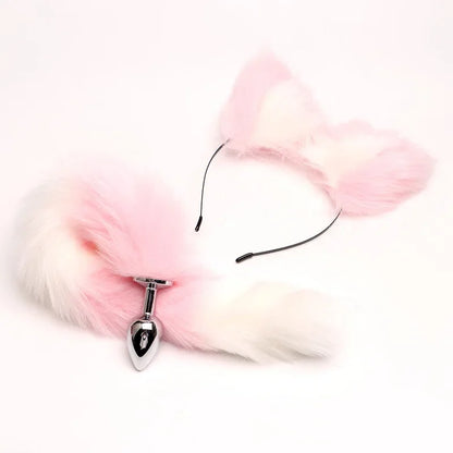 40cm Kawaii Plush Ears & Tail Set (Colors)