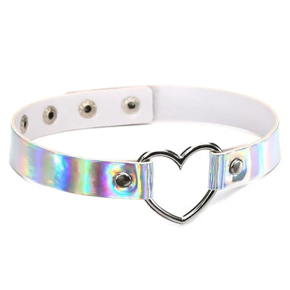 Sweetheart Holographic Heart Collar