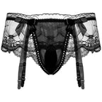 Sissy Lace Panties –  Bowknot Briefs Garter