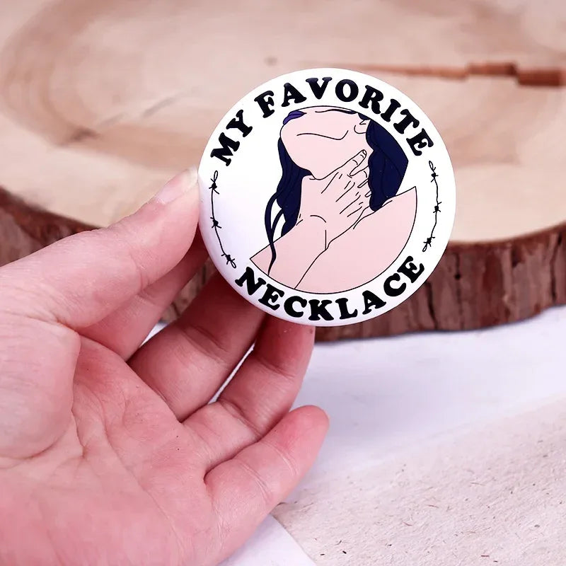 My Favorite Necklace BDSM Button - Puppy's Aesthetics