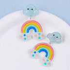 Stormy Skies Rainbow Drop Earrings (Colors) - Puppy's Aesthetics