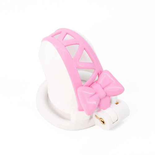 Pink Bow Sissy Chastity Cage - Puppy's Aesthetics