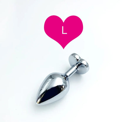 Heart Gem Stainless Steel Anal Plug - Puppy's Aesthetics
