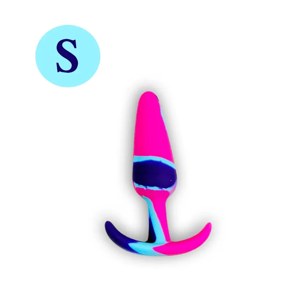 Swirl Colored Silicone Training Plug - Puppy's Aesthetics