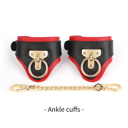 Genuine Leather Bondage Cuffs - Puppy's Aesthetics