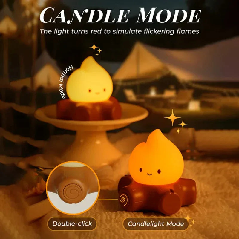 Campfire Night Light With White Noise - Puppy's Aesthetics