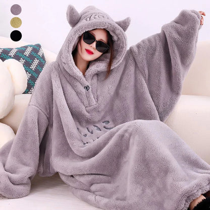 Oversized Soft Fleece Hooded Blanket (Colors)