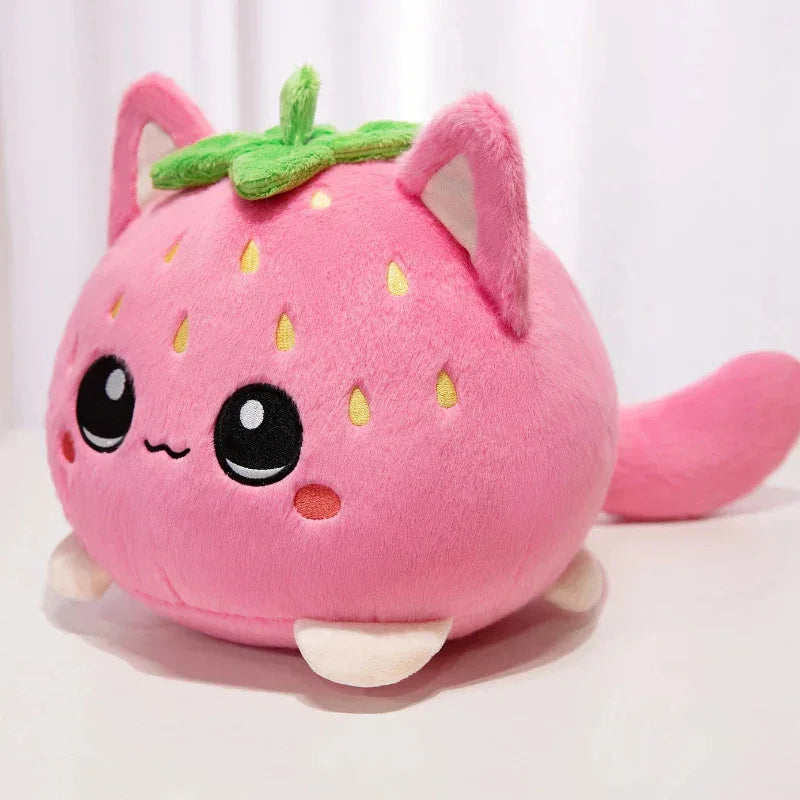 Kawaii Strawberry Cat Plushie - Puppy's Aesthetics