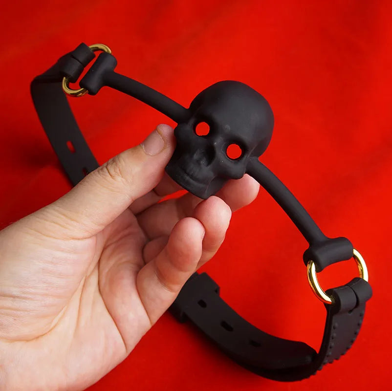 Skull Silicone Mouth Gag Harness