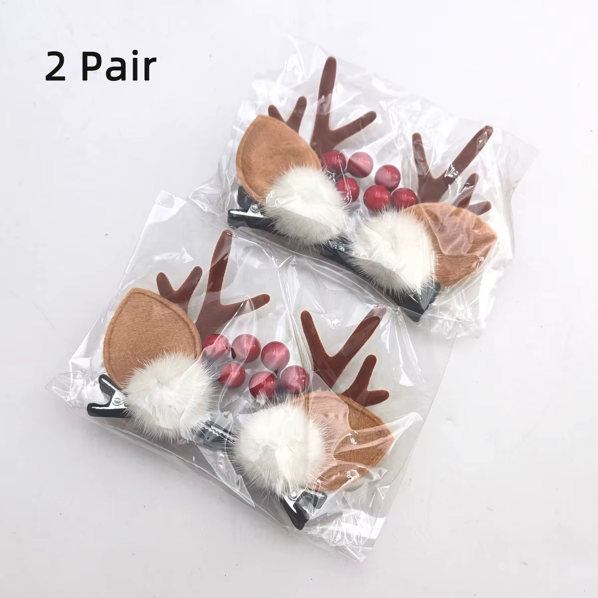 Reindeer Cheer Hair Clips - Puppy's Aesthetics