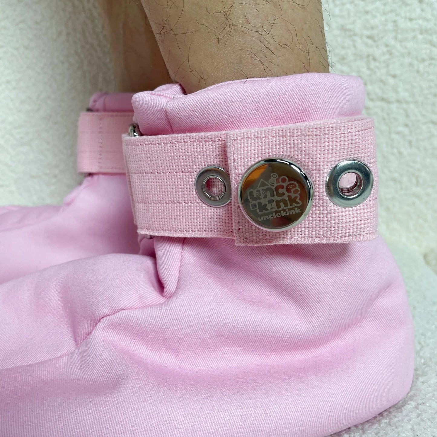 Pink Magnetic Locking Restraint Booties (Small–Large)