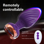 Rose Vibrator Anal Plug Remote-Controlled