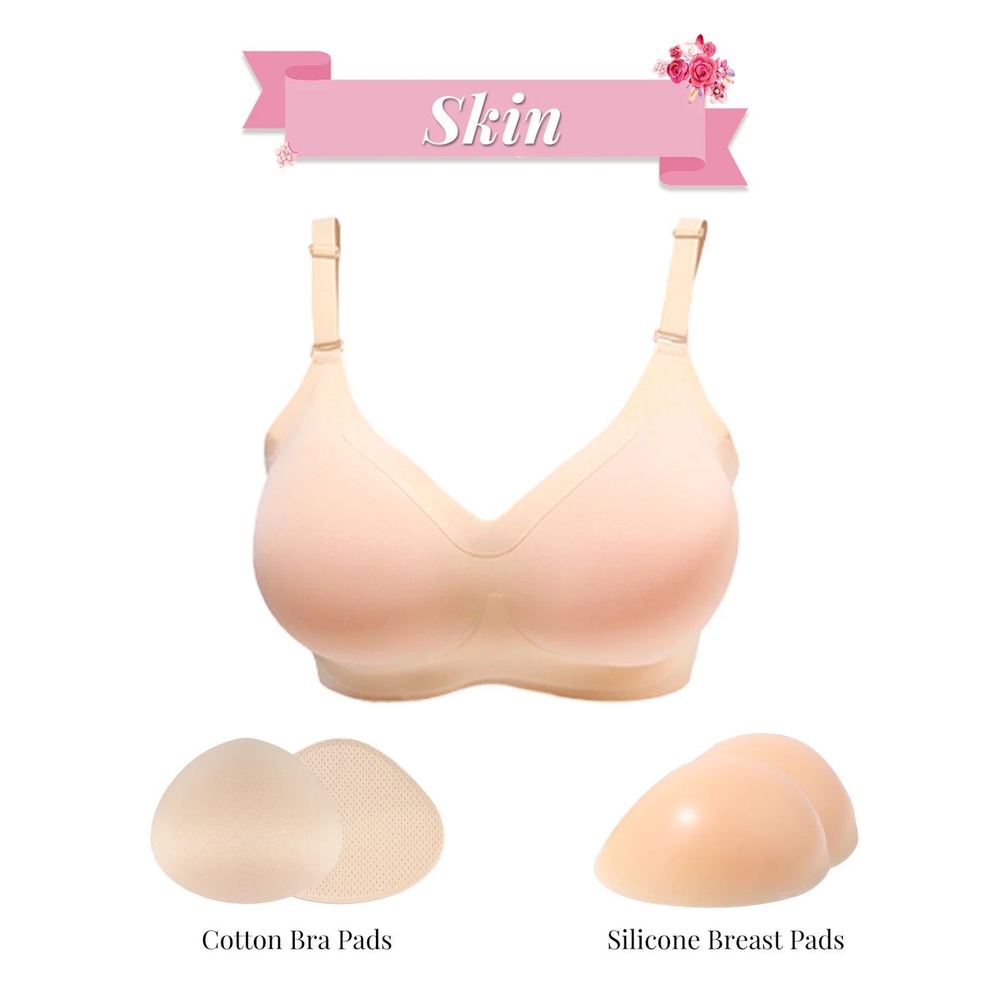 Silicone Gel Breast Forms Bra Set