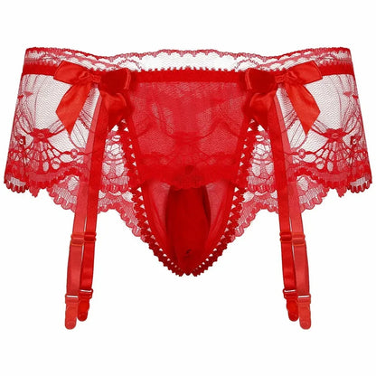 Sissy Lace Panties – Bowknot Briefs Garter - Puppy's Aesthetics