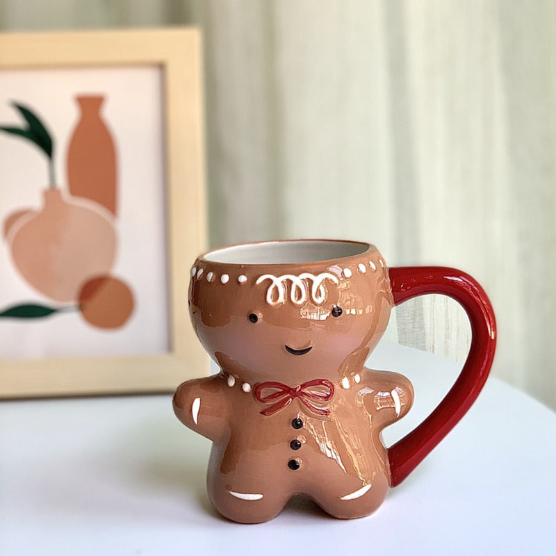 Kawaii Ceramic Gingerbread Mug 300ml