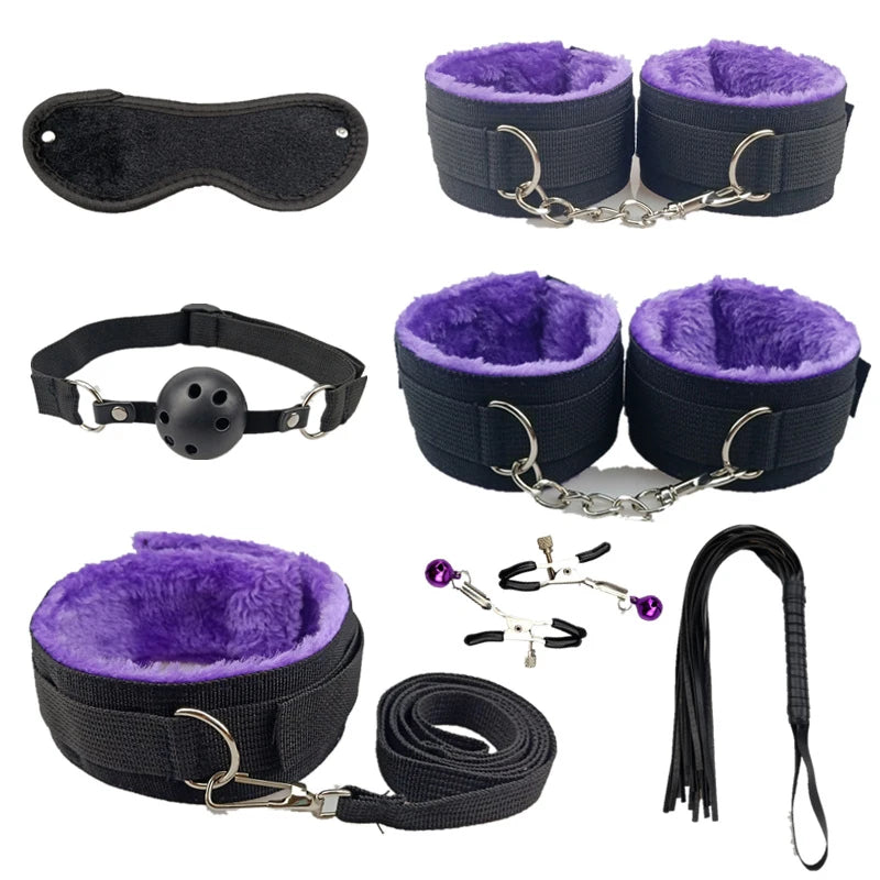 Adult BDSM Erotic Bondage Kit (Colors)