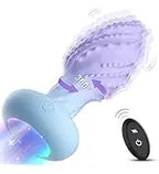 360° Rotating Anal Plug Vibrator with LED Light & Remote