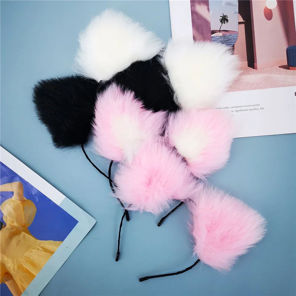 40cm Kawaii Plush Ears & Tail Set (Colors)