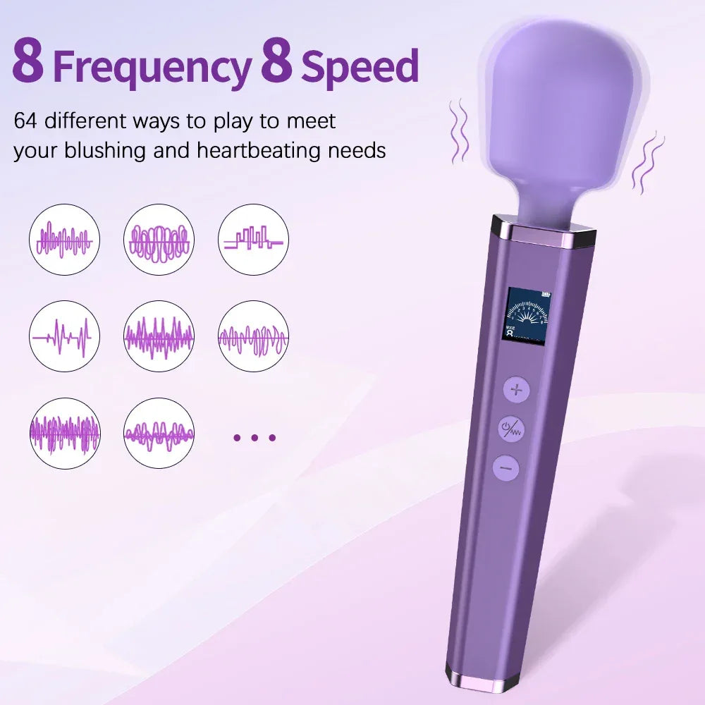 LCD Magic Wand – Powerful Clitoral Vibrator - Puppy's Aesthetics