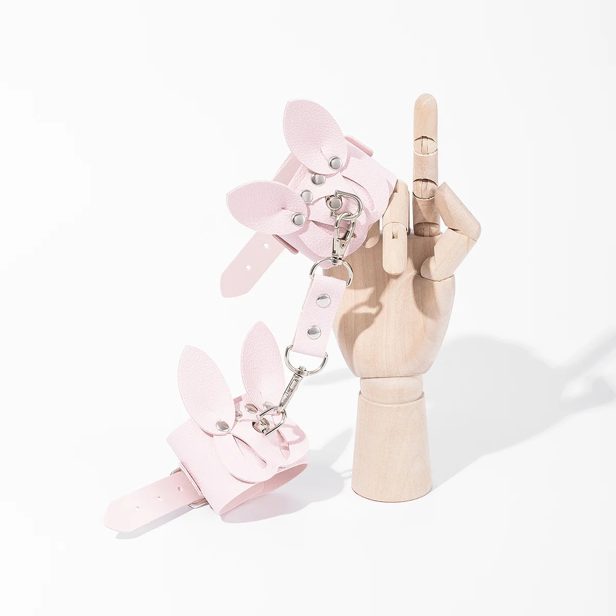 BDSM Pink Bunny Ears Wrist Cuffs