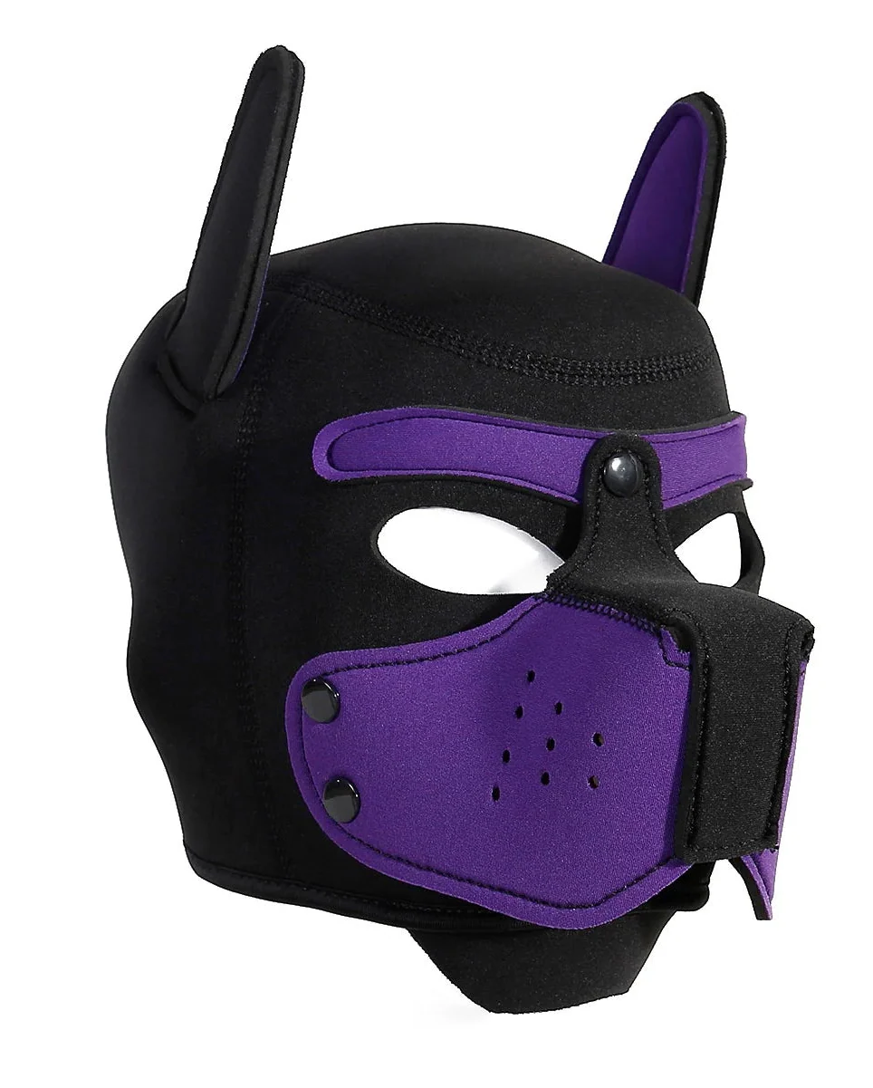 Purple Neoprene Puppy Play Hood